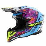 Airoh Wraap crosshelm Diamond glans blauw roze Airoh Wraap crosshelm Diamond glans blauw roze