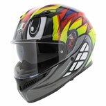 AGV K3 motorhelm Birdy 2.0 grijs geel rood AGV K3 motorhelm Birdy 2.0 grijs geel rood