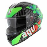 AGV K3 motorhelm Kameleon zwart rood groen AGV K3 motorhelm Kameleon zwart rood groen