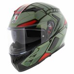 AGV K3 motorhelm Decept mat zwart groen rood AGV K3 motorhelm Decept mat zwart groen rood