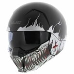HJC I20 Streetfighter helm Scraw mat zwart wit HJC I20 Streetfighter helm Scraw mat zwart wit