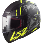 LS2 FF353 Rapid Helm Raven mat zwart geel LS2 FF353 Rapid Helm Raven mat zwart geel
