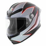AGV K6 S Flash Motorhelm Mat Zwart Rood Zilver AGV K6 S Flash Motorhelm Mat Zwart Rood Zilver