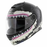 Shark Spartan Lorenzo White Shark mat zwart Shark Spartan Lorenzo White Shark mat zwart