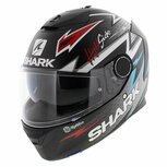 Shark Spartan 1.2 Adrian Parassol mat zwart zilver rood Shark Spartan 1.2 Adrian Parassol mat zwart zilver rood