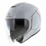 Shark Citycruiser jethelm glans/mat wit zilver Shark Citycruiser jethelm glans/mat wit zilver
