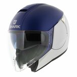Shark Citycruiser jethelm mat zilver blauw zilver Shark Citycruiser jethelm mat zilver blauw zilver