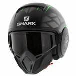 Shark Helm Street Drak Hurok mat zwart groen Shark Helm Street Drak Hurok mat zwart groen