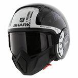 Shark Helm Street Drak Tribute RM glans zwart antraciet wit Shark Helm Street Drak Tribute RM glans zwart antraciet wit