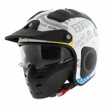 Shark X-Drak Helm Freestyle Cup glans wit blauw geel Shark X-Drak Helm Freestyle Cup glans wit blauw geel