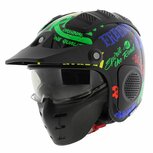 Shark X-Drak Helm Freestyle Cup glans zwart blauw groen Shark X-Drak Helm Freestyle Cup glans zwart blauw groen
