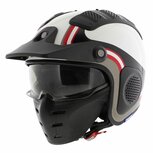 Shark X-Drak Trial Helm Hister glans wit zwart rood Shark X-Drak Trial Helm Hister glans wit zwart rood