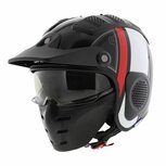 Shark X-Drak Trial Helm Terrence glans zwart wit rood Shark X-Drak Trial Helm Terrence glans zwart wit rood