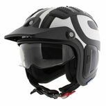 Shark X-Drak 2 Trial Helm Thrust-R mat zwart wit antraciet Shark X-Drak 2 Trial Helm Thrust-R mat zwart wit antraciet