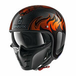 Shark S-Drak 2 Carbon Helm Dagon glans carbon zwart oranje Shark S-Drak 2 Carbon Helm Dagon glans carbon zwart oranje