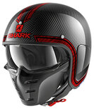 Shark S-Drak Carbon Helm Vinta glans carbon zwart rood Shark S-Drak Carbon Helm Vinta glans carbon zwart rood
