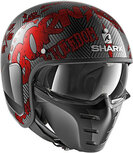 Shark S-Drak Carbon Helm Freestyle Cup glans carbon zwart rood Shark S-Drak Carbon Helm Freestyle Cup glans carbon zwart rood