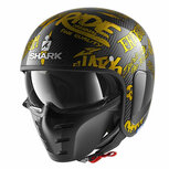 Shark S-Drak Carbon Helm Freestyle Cup glans carbon zwart goud Shark S-Drak Carbon Helm Freestyle Cup glans carbon zwart goud