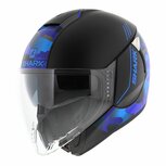 Shark Citycruiser jethelm Genom mat zwart blauw Shark Citycruiser jethelm Genom mat zwart blauw