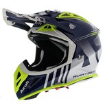 Airoh Aviator Ace crosshelm Nemesi glans blauw wit geel Airoh Aviator Ace crosshelm Nemesi glans blauw wit geel