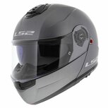 LS2 FF908 Strobe II systeemhelm solid mat titanium LS2 FF908 Strobe II systeemhelm solid mat titanium
