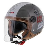 LS2 jethelm OF560 Easy Rider glans zilver LS2 jethelm OF560 Easy Rider glans zilver