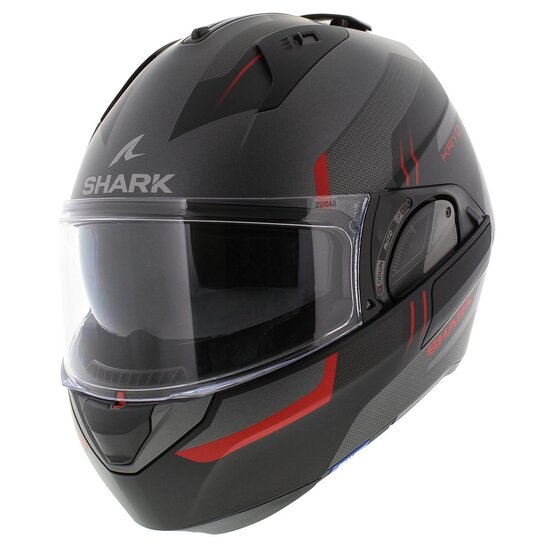 Shark EVO ES Kryd mat antraciet zwart rood - Maat XS