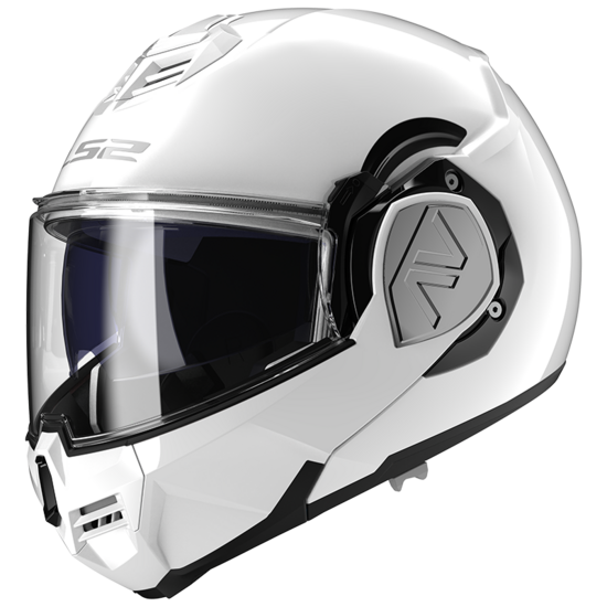 LS2 FF906 Advant Solid systeemhelm glans wit