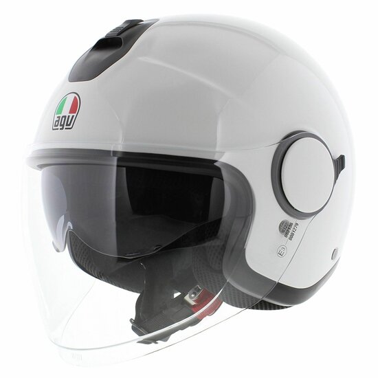 AGV Eteres Jethelm Materia glans wit